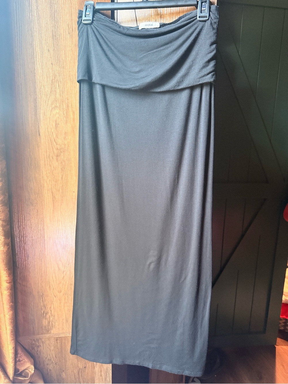 ❌SOLD❌ Joah Brown Tube Dress + Foldover Maxi Skirt Black - Picture 7 of 12